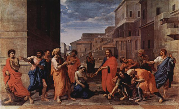 nicolas-poussin-christus-und-die-ehebrecherin-07725